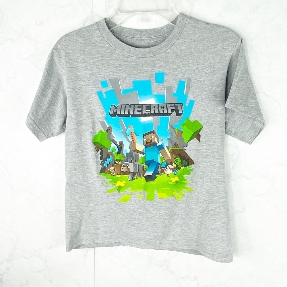 [ON] Classic Gray Minecraft Graphic Tee